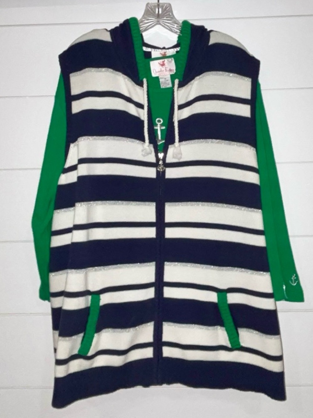 Quacker Factory Nautical Sweater Vest Set